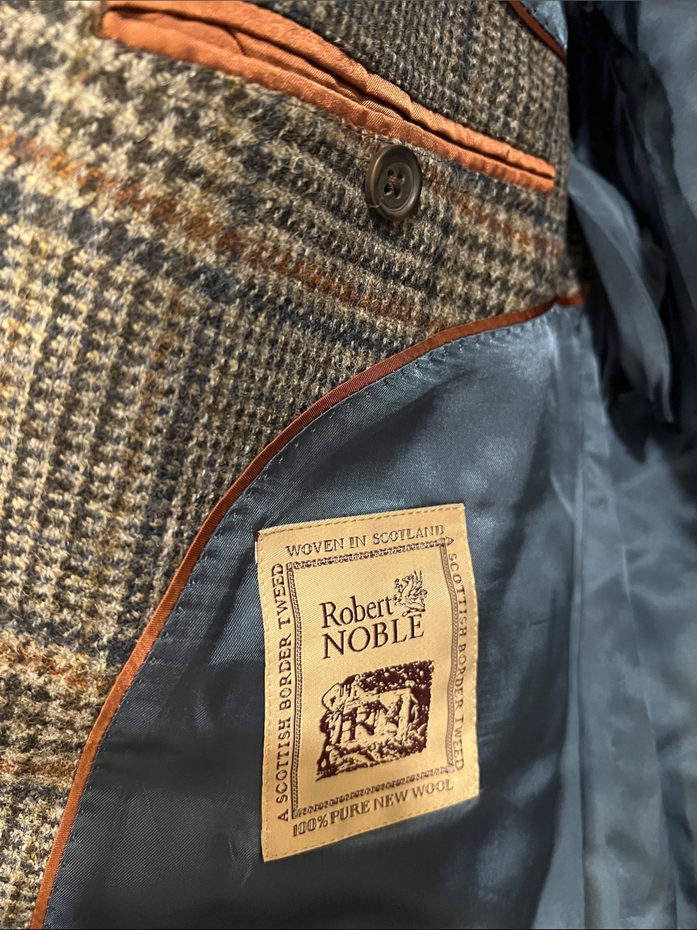 Brooks Brothers - 100% pure new wool, Scottish, Sport Coat in Gray, Brown, Blue - Picture 8 of 10